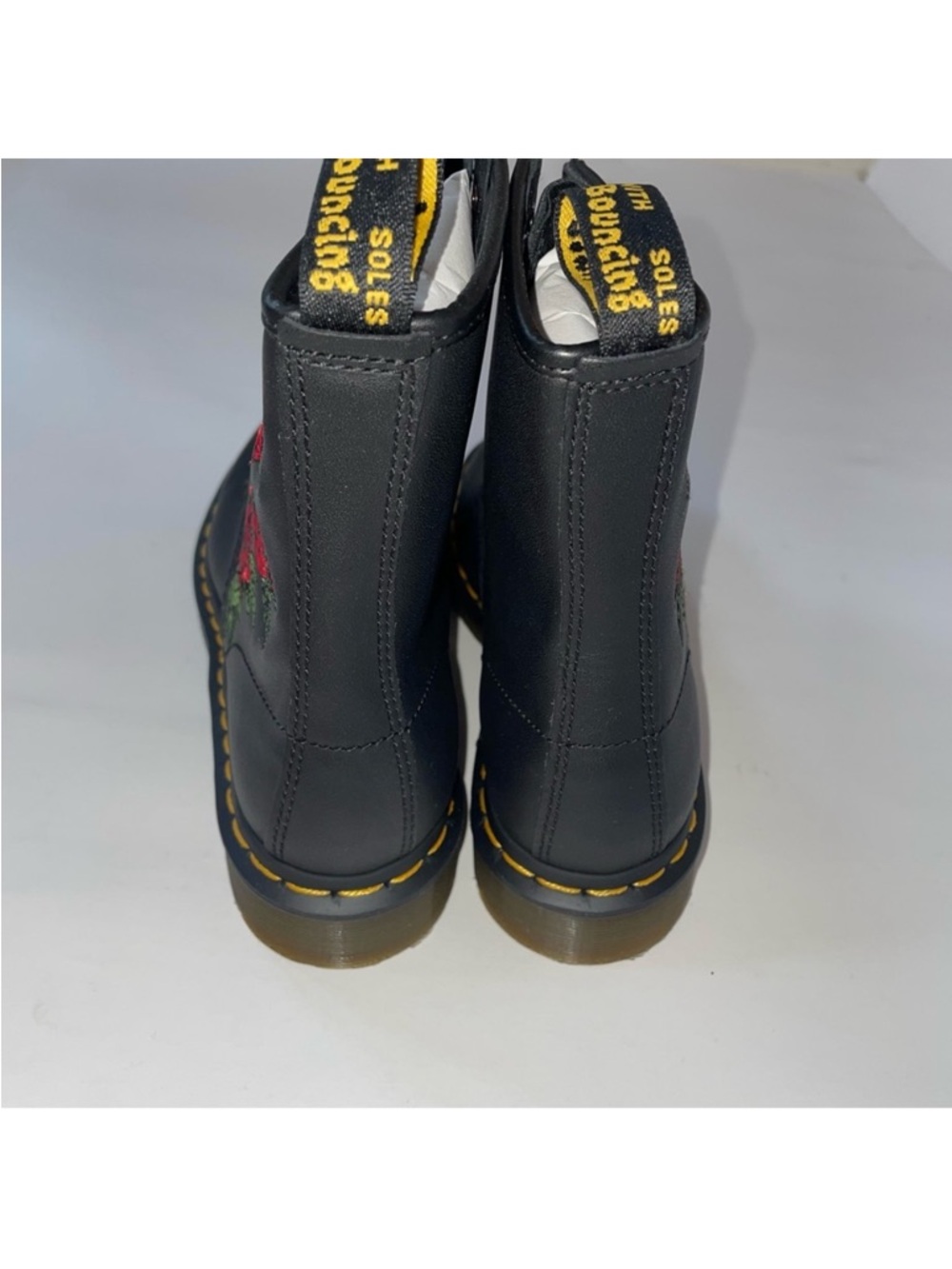 NEW Dr. Martens 1460 Vonda Floral Leather Lace Up Boots Black Size 8 - Picture 4 of 5